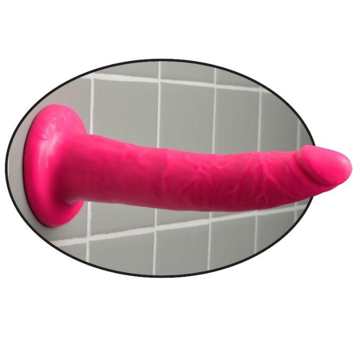 Dildo ventouse 17,8 cm rose — DILLIO