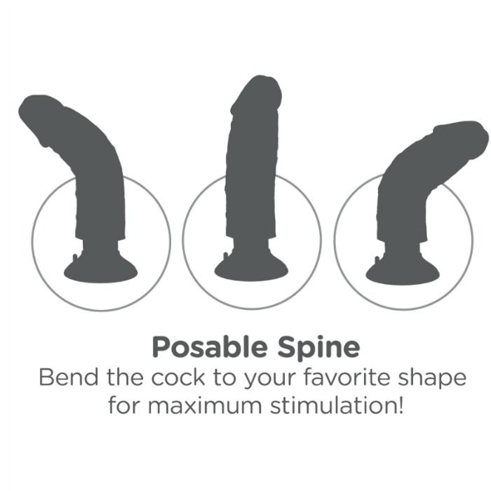Gode vibrant réaliste 17,78 cm couleur naturelle — KING COCK