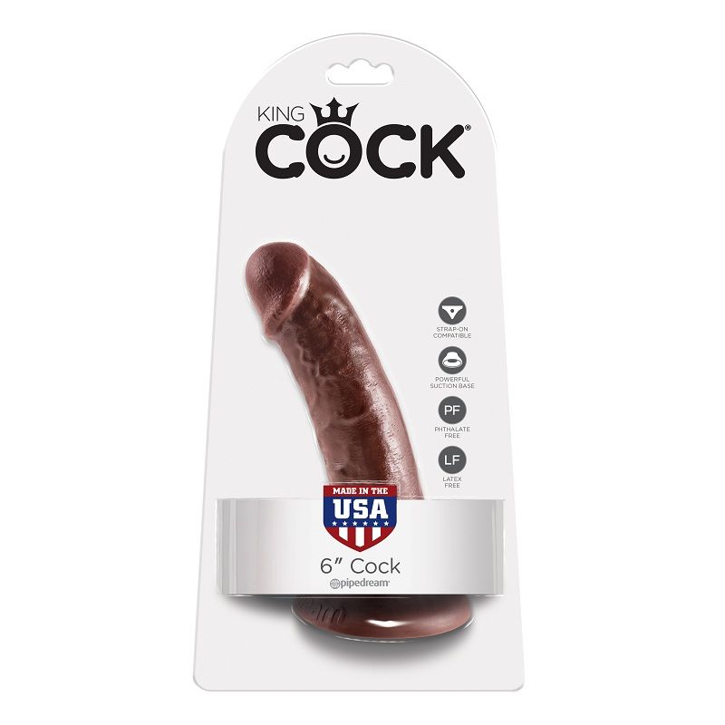 Gode réaliste brun 6 pouces (15,2 cm) — KING COCK