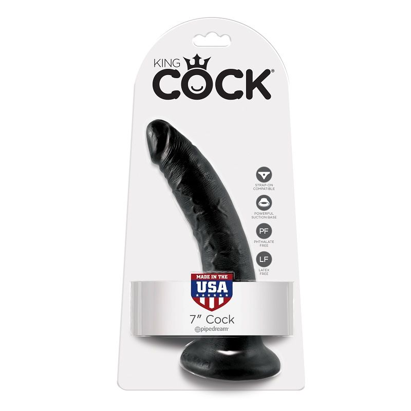 Gode réaliste noir 17,8 cm — KING COCK
