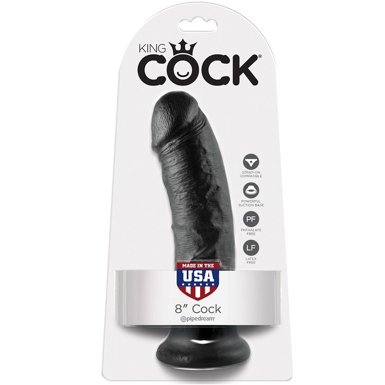 Gode réaliste noir 20,3 cm — KING COCK