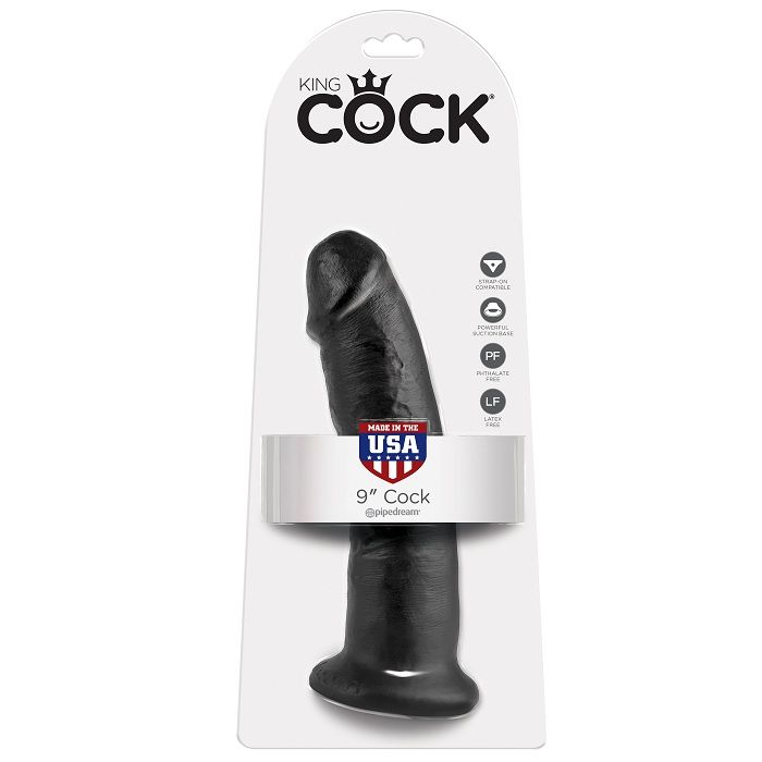 Gode réaliste noir 22,9 cm — KING COCK