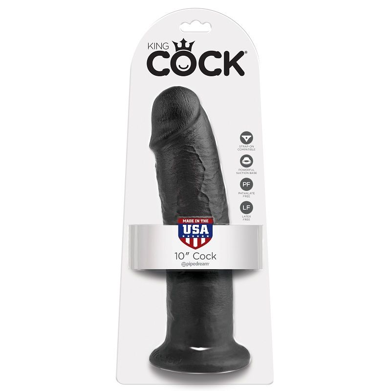 Gode réaliste noir 25 cm — KING COCK