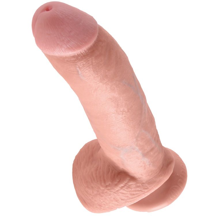 Gode réaliste avec ventouse et boules 22,9 cm — KING COCK