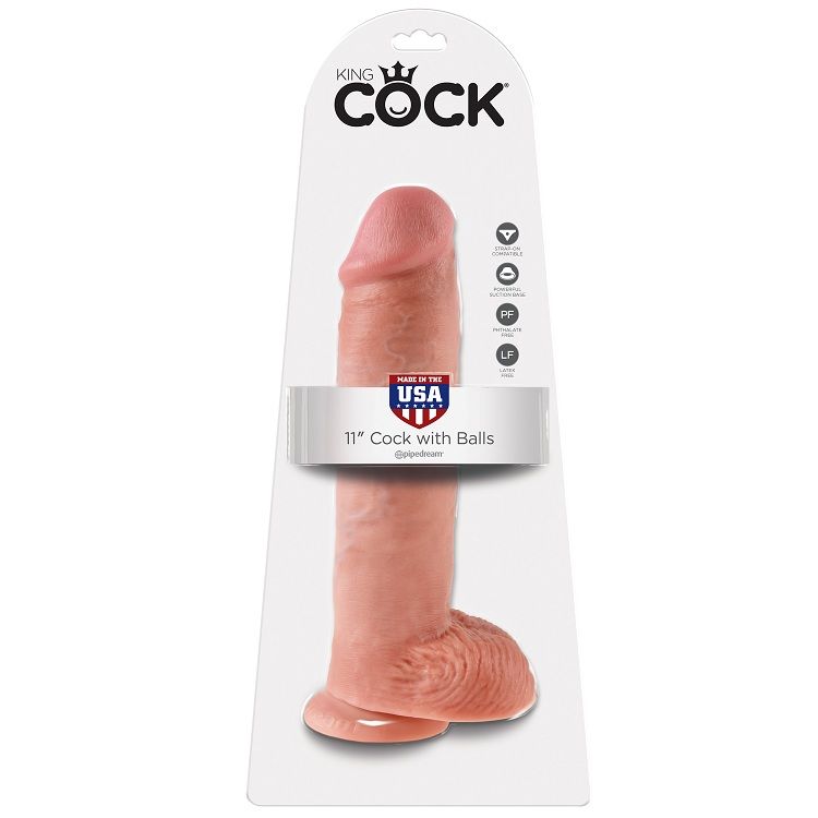 Gode réaliste 28 cm avec testicules — KING COCK