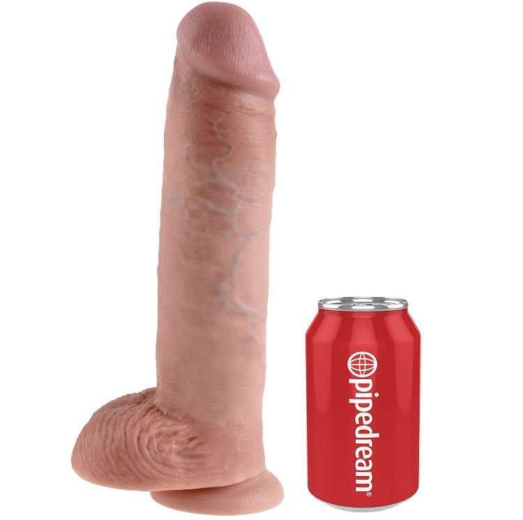 Gode réaliste 28 cm avec testicules — KING COCK
