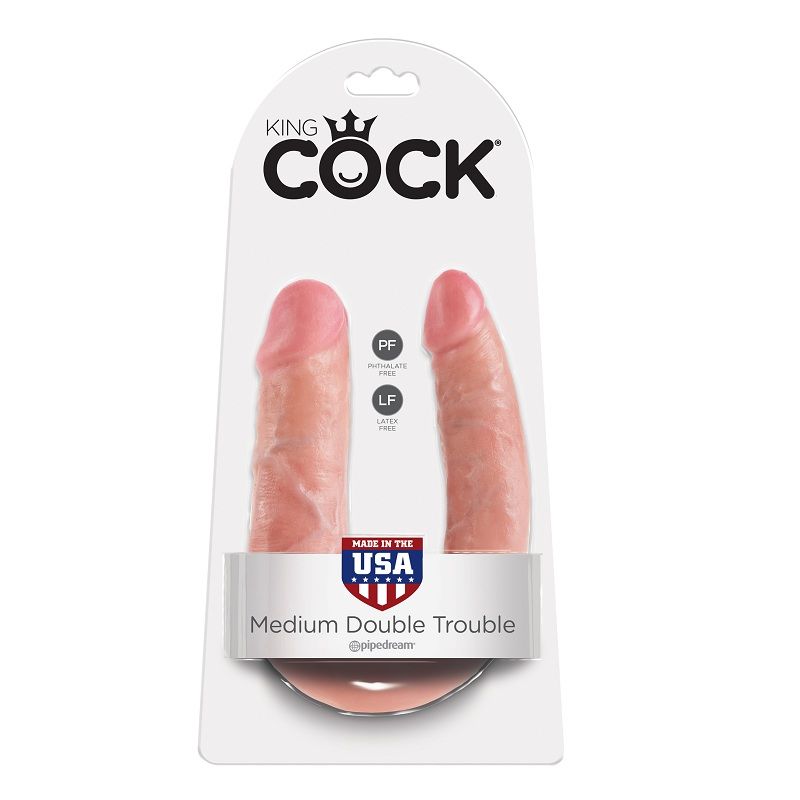 Gode double pénétration réaliste 13,9 cm — KING COCK
