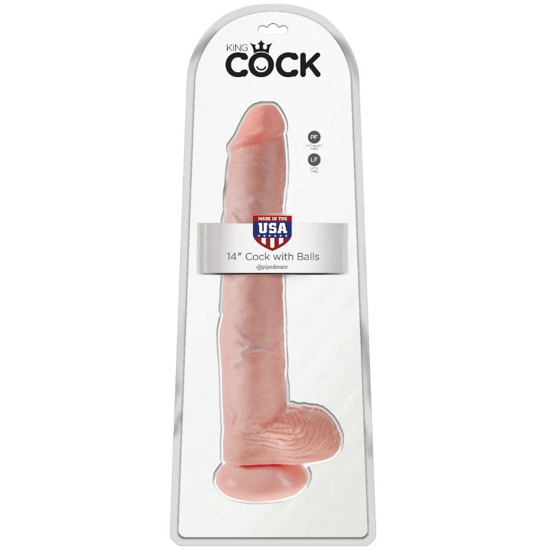 Gode réaliste avec couilles 35,6 cm — KING COCK
