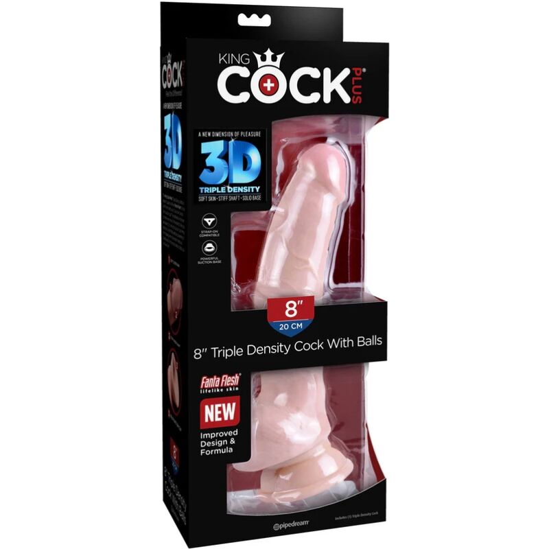 Gode triple densité réaliste 18 cm — KING COCK PLUS