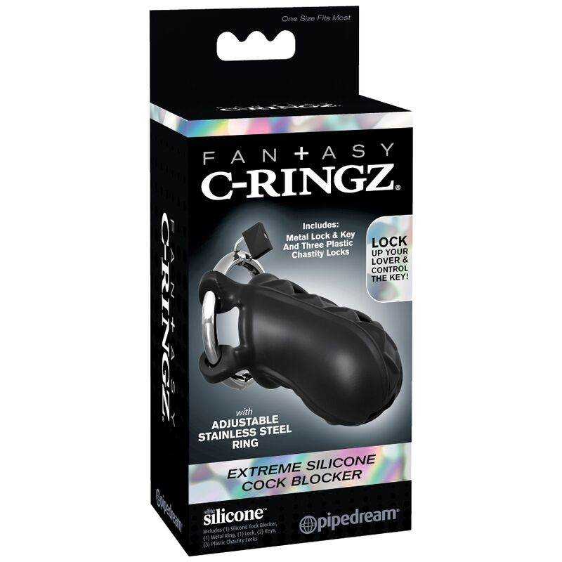 Cage de chasteté en silicone verrouillable — FANTASY C-RINGZ