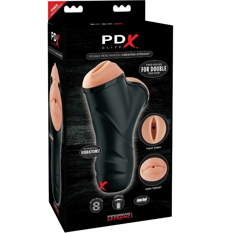 Masturbateur double pénétration vibrant — PDX ELITE