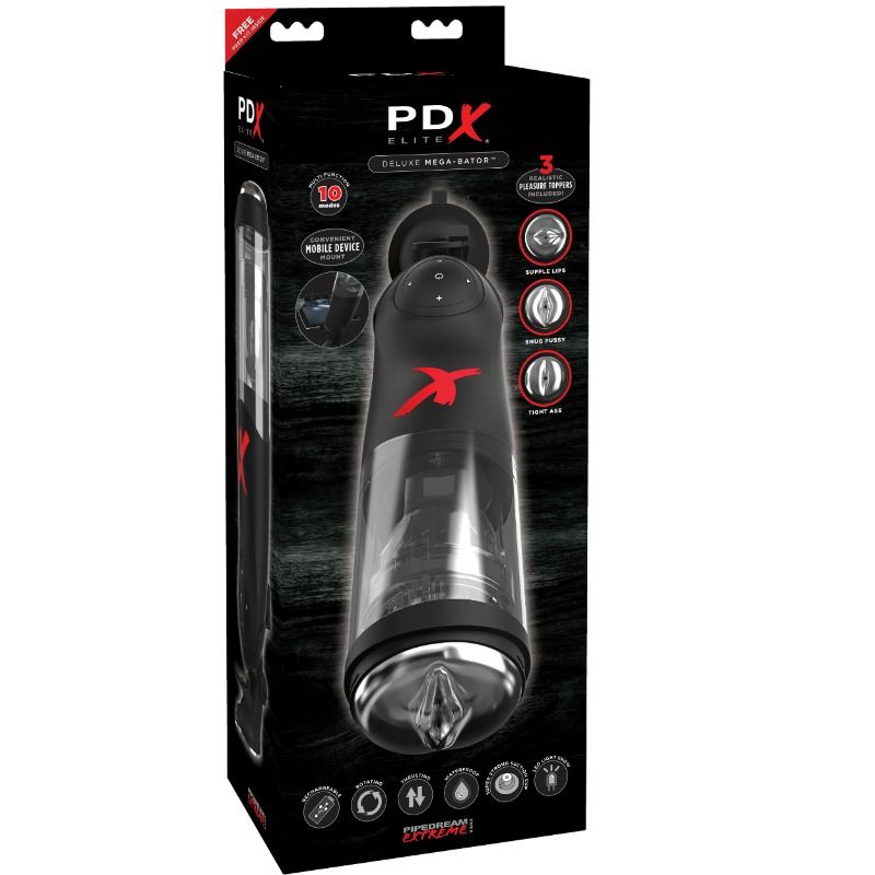 Masturbateur automatique mains libres avec rotation et va-et-vient — PDX ELITE