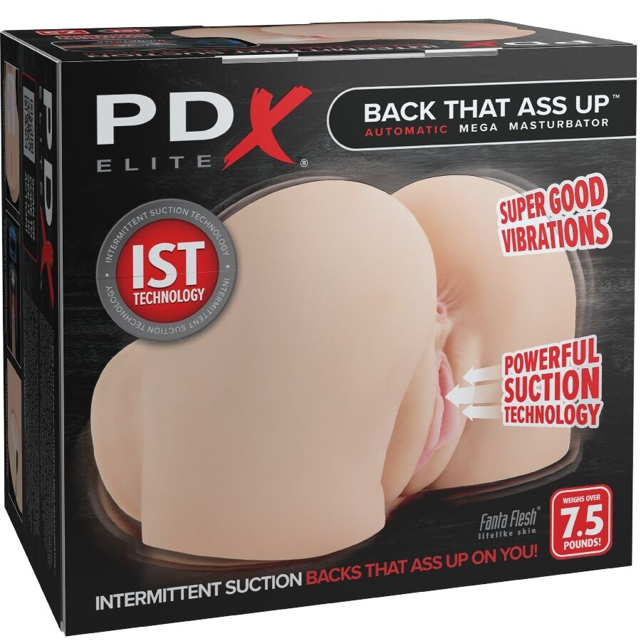 Masturbateur géant à succion et vibrations double orifice — PDX ELITE